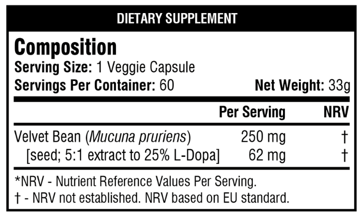 SSA-Supplements-Neuro-Dopa-60-Caps-Nutritional-Information