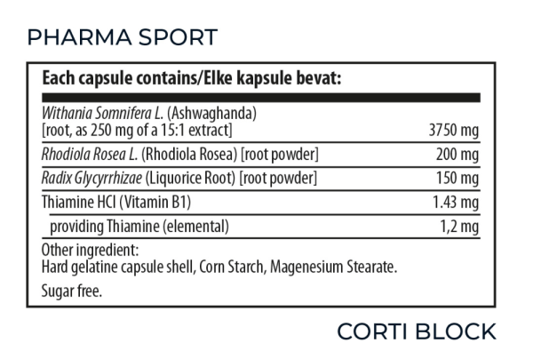 Youthful-Living-Pharma-Sport-Corti-Block-90-Capsules-Nutritional-Information