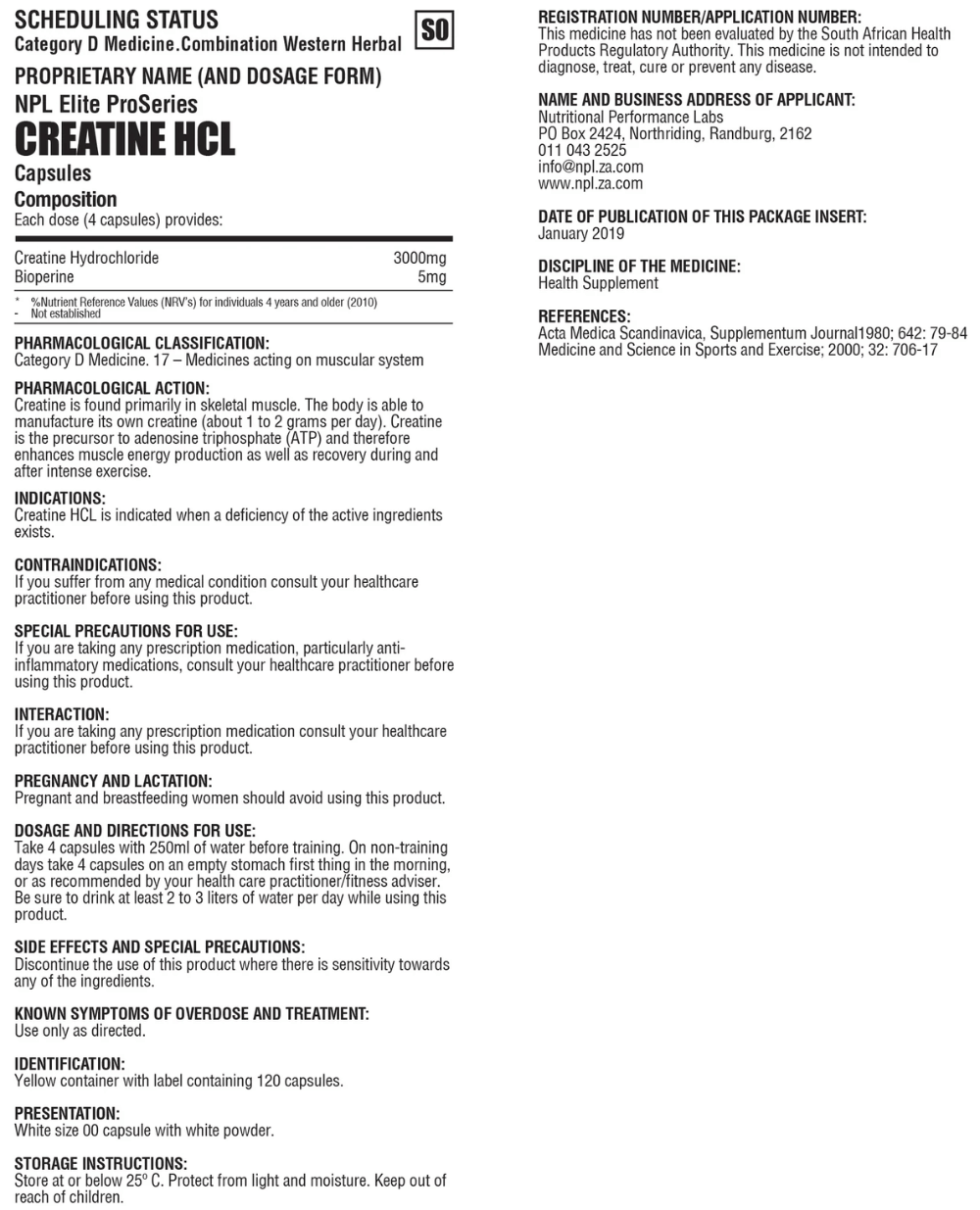 NPL-Creatine-HCL-120-Capsules-Nutritional-Information