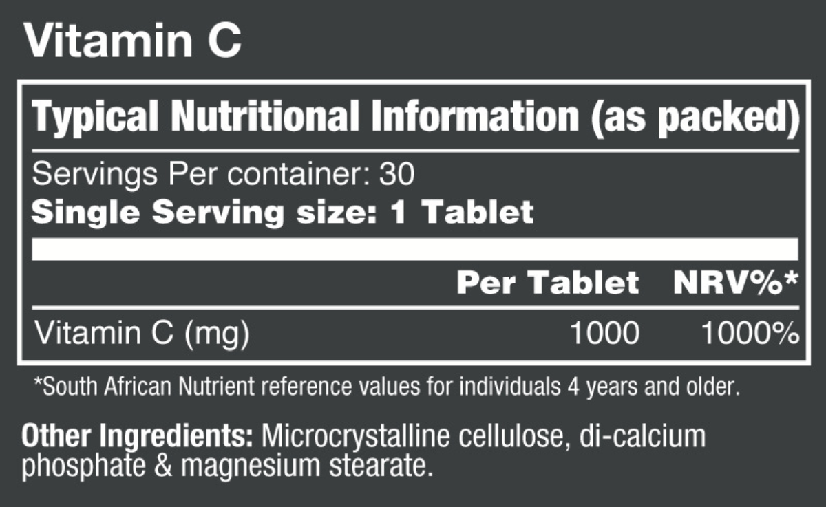 Vitatech-Vitamin-C-60-Tablets-Nutritional-Information