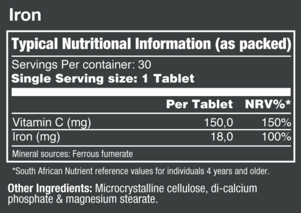 Vitatech-Iron-30-Tablets-Nutritional-Information