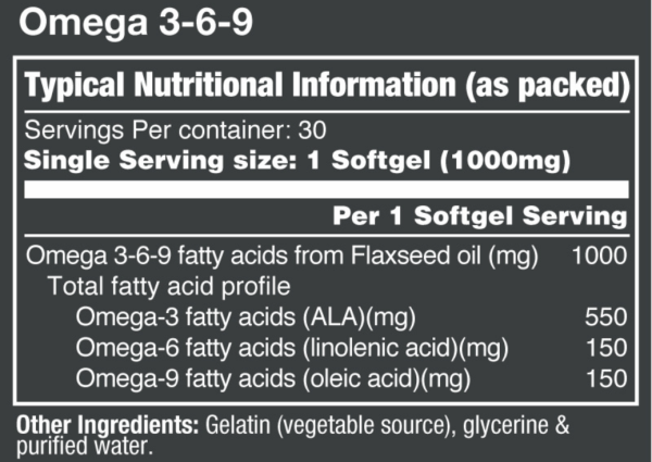 Vitatech-Omega-3-6-9-Complex-30-Softgels-Nutritional-Information