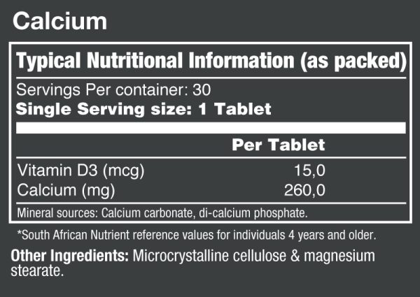 Vitatech-calcium-nutritional-information