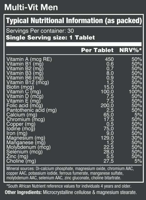 Vitatech-multi-vit-men-nutritional-information