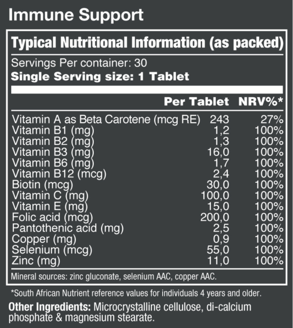 Vitatech-Immune-Boost-30-Tablets-Nutritional-Information