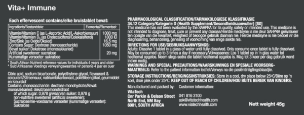 Vitatech-Immune-Support-Effervescent-Tablets-30-Tablets-Nutritional-Information