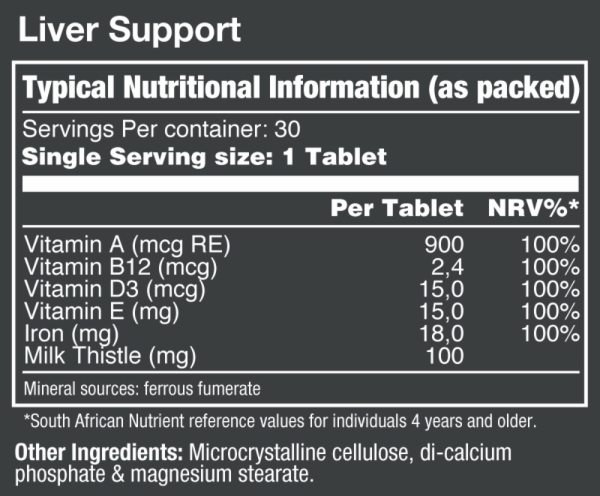 Vitatech-Liver-Support-30-Tablets-Nutritional-Information